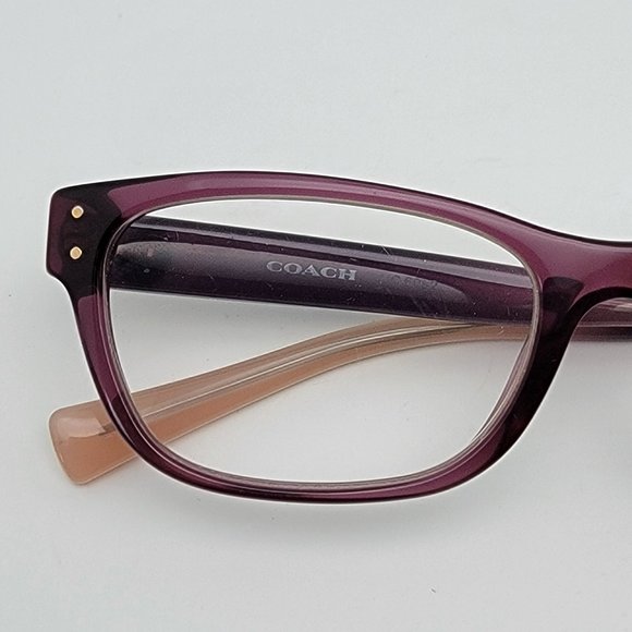 Coach HC6082 5351 Crystal Plum Crystal Plum Blush Gradient Eyeglasses Frame 51mm - Picture 13 of 14